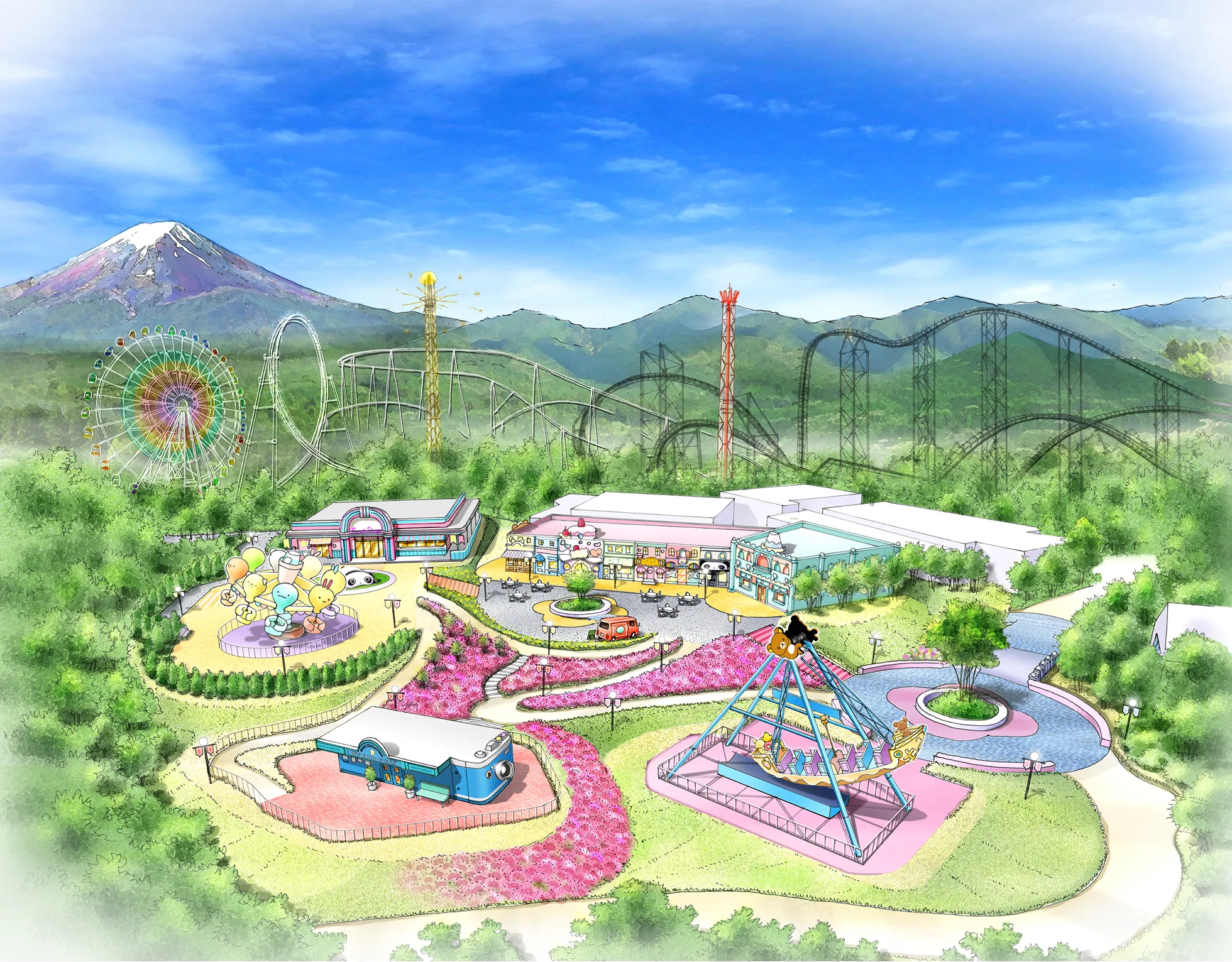 遊園地の画像